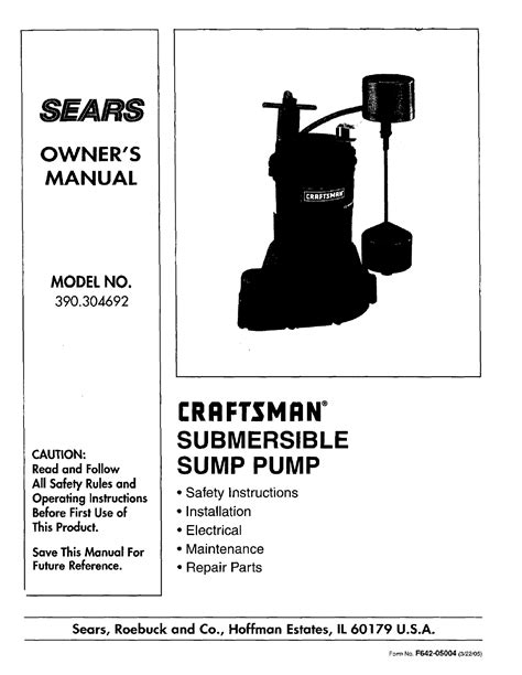 sears part number ps17113 sump pump junction box|CRAFTSMAN 390.307060 OWNER'S MANUAL Pdf Download.